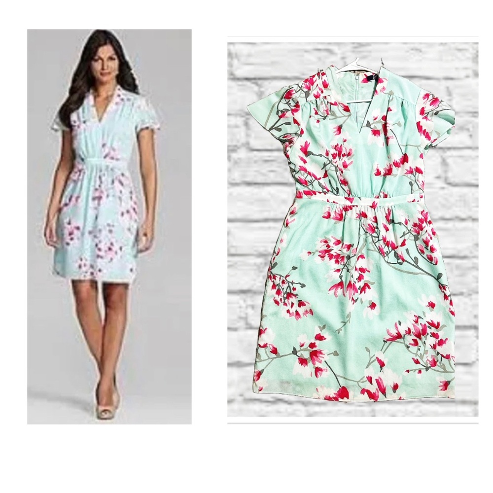 Alex Marie Light Blue Floral Dress